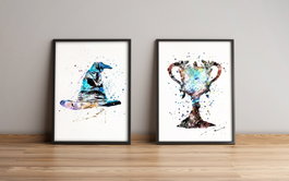 Wallity Cuadro Decorativo Enmarcado Multicolor (2 Piezas)